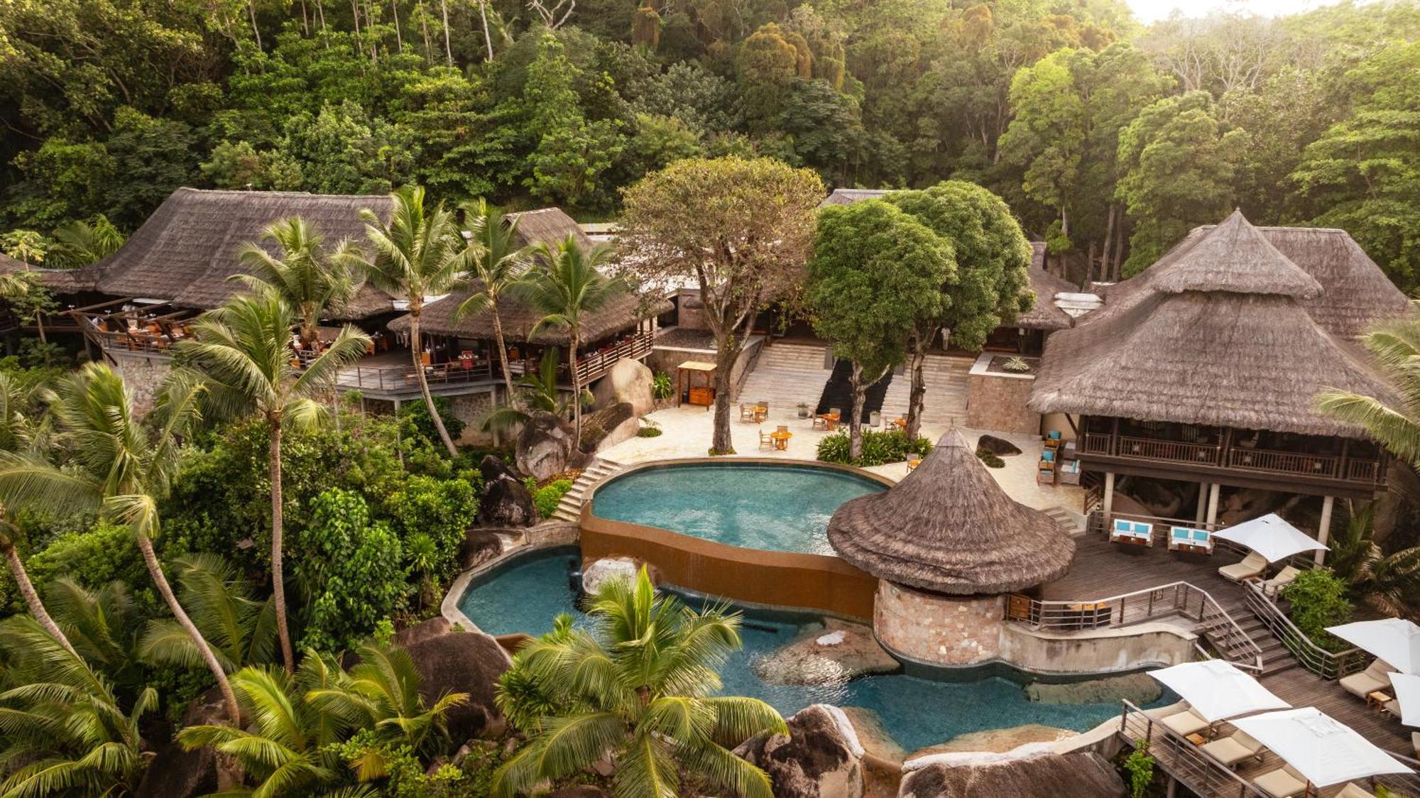 Constance Lemuria Grand Anse  Exterior photo The resort's main pool
